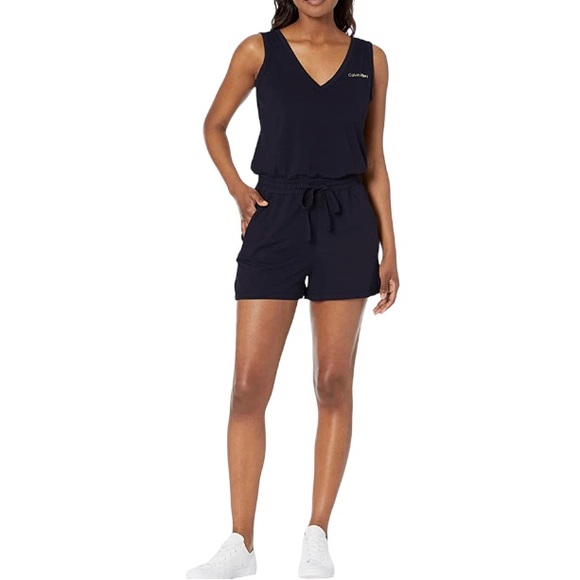 Calvin Klein Pants - Calvin Klein womens Essential V-neck Sleeveless Romper